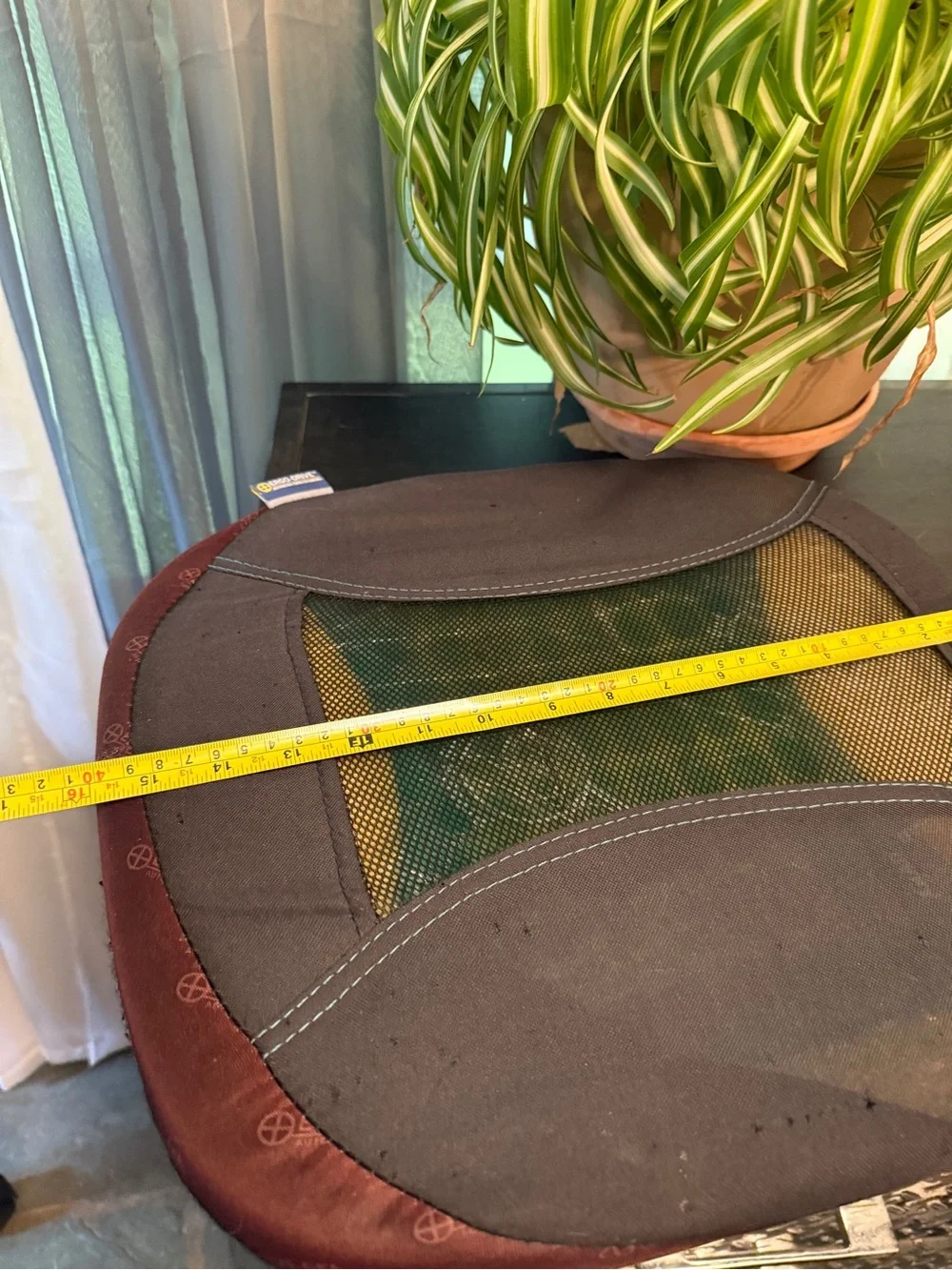 Brown and Charcoal Mesh Seat Cushion by Ergo-Drive